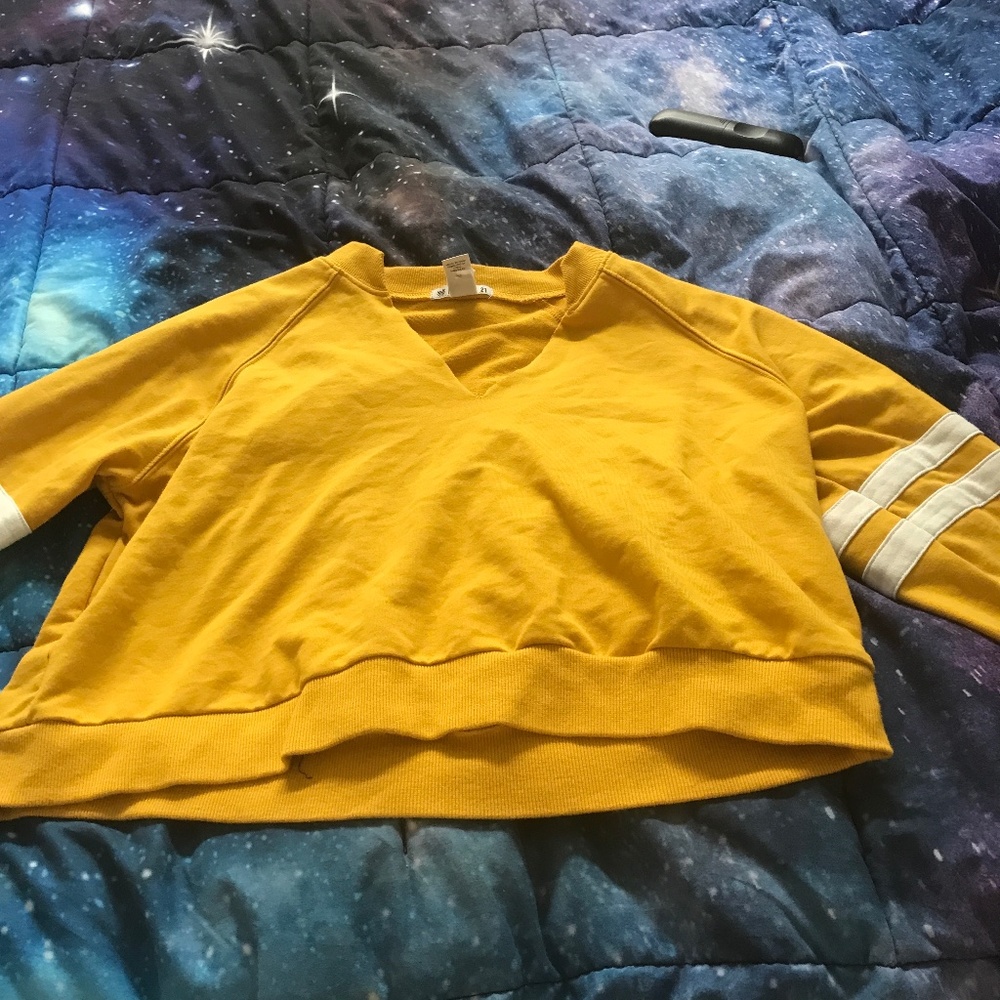 Yellow cropped long sleeve